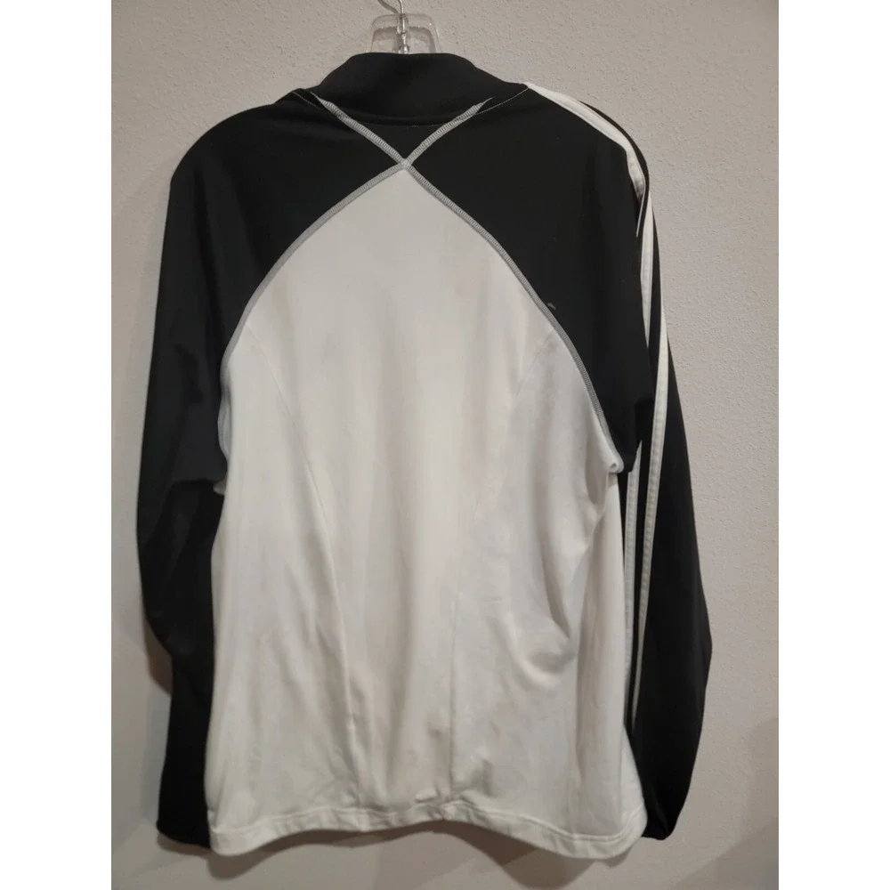 Adidas Originals Black White 1/4 Zip‎ Pullover Tracksuit Jacket Stripes Large